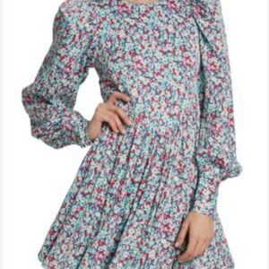 NEW RÓTATE Floral Women  Dress - Pink and Blue size 38